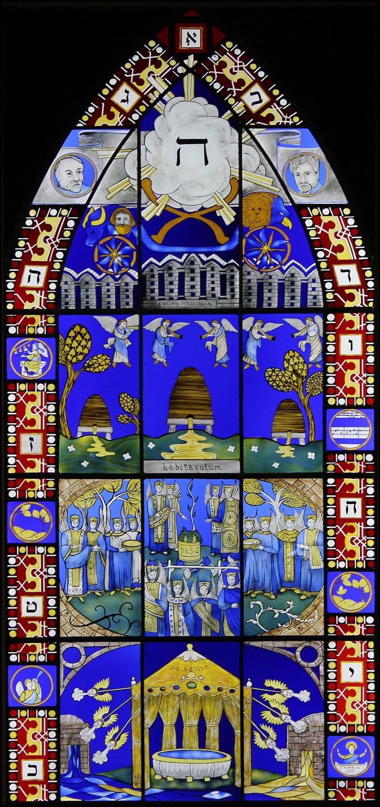 Full photographic record of the completed stained-glass artwork